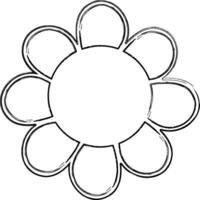 Flower drawing doodle decoration and design. vector