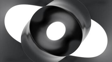 Centralized animation with circular transitions. Design. Futuristic transition with liquid circles on white background. Liquid circles change and move with pulsating effect photo