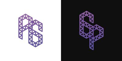 Letters GP and PG Polygon Logo, suitable for business related to polygon with GP or PG initials vector