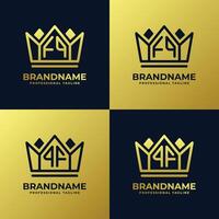 Letters FQ and QF Home King Logo Set, suitable for business with FQ or QF initials vector