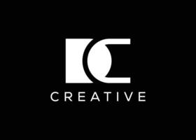 Minimal Letter D C logo design vector template. Initial Letter D C vector logo