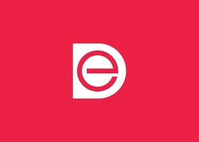 Letter D E monogram logo design vector template