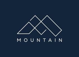 Minimal Mountain logo design vector template. Hill vector logo