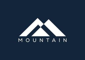 Minimal Mountain logo design vector template. Hill vector logo