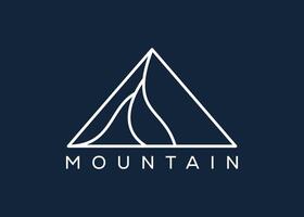 Minimal Mountain logo design vector template. Hill vector logo