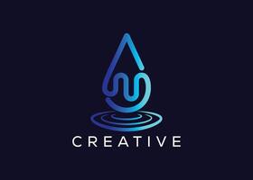 Water drop logo design vector template