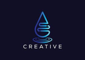 Water drop logo design vector template