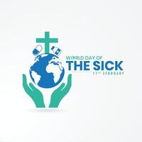 The World Day of the Sick is an awareness day, or observance, in the Catholic Church intended for prayer and sharing, of offering one's suffering for the good of the Church and of reminding everyone vector