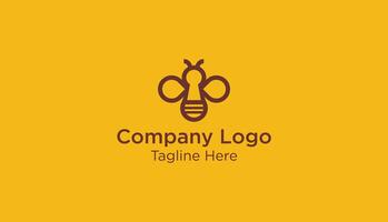 sencillo abeja logo vector