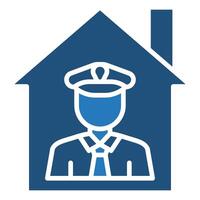 Property Guardian  icon line vector illustration