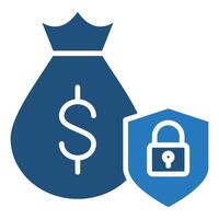 Asset Defender icon line vector illustration
