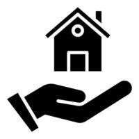 Property Protector icon line vector illustration