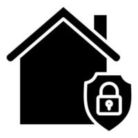 Estate Secure icon line vector illustration