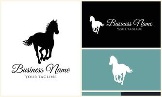 vector horse run logo template