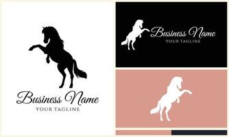 vector horse run logo template