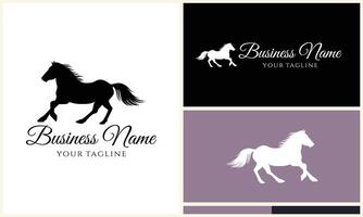 vector horse run logo template