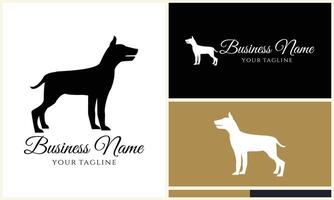 vector dog line logo template