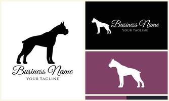 vector dog silhouette logo template