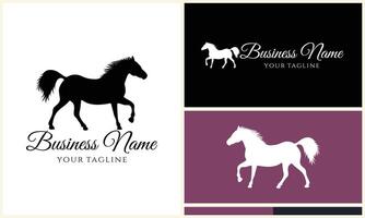 vector horse silhouette logo template