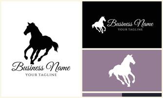 vector horse silhouette logo template