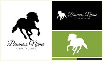 vector horse silhouette logo template