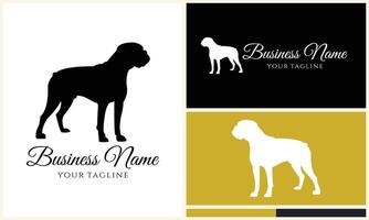 silhouette vector dog logo template