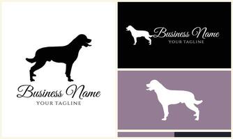 silhouette vector dog logo template