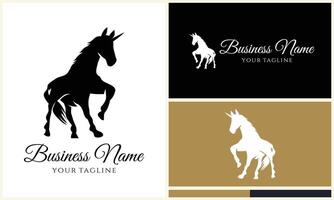 silhouette vector horse logo template