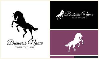 silhouette vector horse logo template