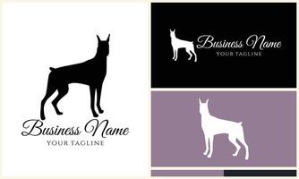 silhouette vector dog logo template