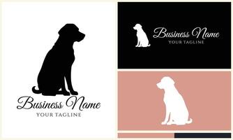 silhouette vector dog logo template