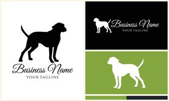 silhouette vector dog logo template