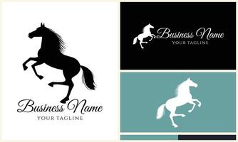 silhouette vector horse logo template