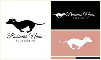 silhouette vector dog logo template