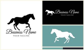 silhouette vector horse logo template