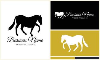 silhouette vector horse logo template