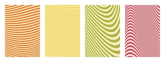 Groovy hippie 70s backgrounds. Waves, swirl, twirl pattern. Twisted and distorted vector texture in trendy retro psychedelic style. Y2k aesthetic