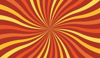 Groovy retro swirl burst background. Vector illustration