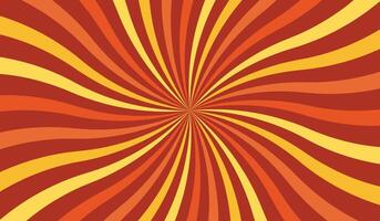 Groovy retro swirl burst background. Vector illustration