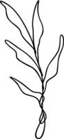 Leaf Line Art vector