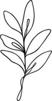 Leaf Line Art vector