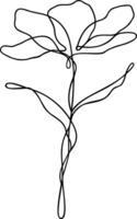 Flower Continuous Line Art vector