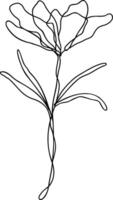 Flower Continuous Line Art vector