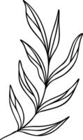 Leaf Line Art vector