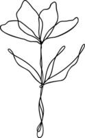 Flower Continuous Line Art vector