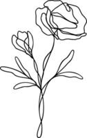 Flower Continuous Line Art vector