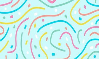 Abstract colorful hand drawn pattern background vector