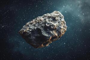 ai generado asteroide en el espacio foto