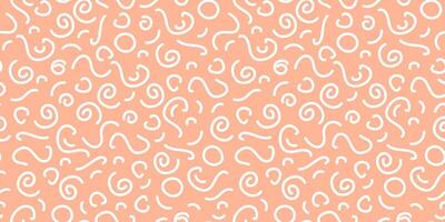 Abstract pattern. Various geometric shapes by hand, Peach color. Vector, seamless background for wallpaper, wrapping paper, textile, scrapbooking. vector