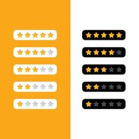 five stars on a yellow and orange background vector